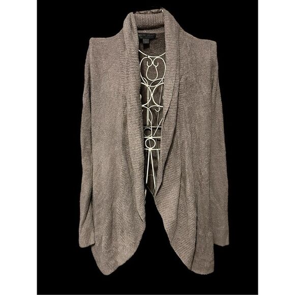 Beautiful Barefoot Dreams Cardigan Cozy Chic Lite gray Soft size medium Great Co - Picture 2 of 14